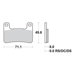 SBS klocki hamulcowe KH379 street performance (excel) sinter