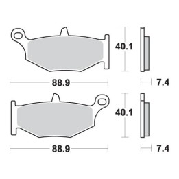 SBS klocki hamulcowe KH419 street performance (excel) sinter
