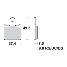 SBS klocki hamulcowe KH417 racing dual carbon kawasaki ZX-6R 600 ninja '07-'17