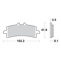 SBS klocki hamulcowe KH447 street performance (excel) sinter