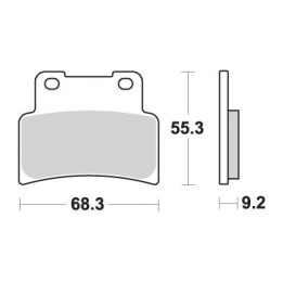 SBS klocki hamulcowe KH432 street performance (excel) sinter