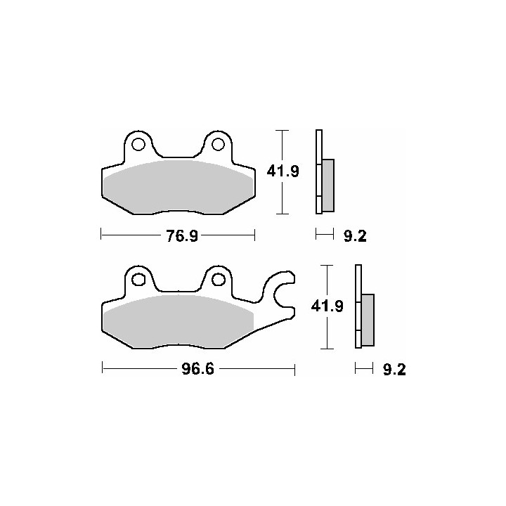 SBS klocki hamulcowe KH197 street standart ceramic daelim sv 125 '11-'15, honda NS-1 75 '92-'00, keeway partner 100 '06-'10, ky…