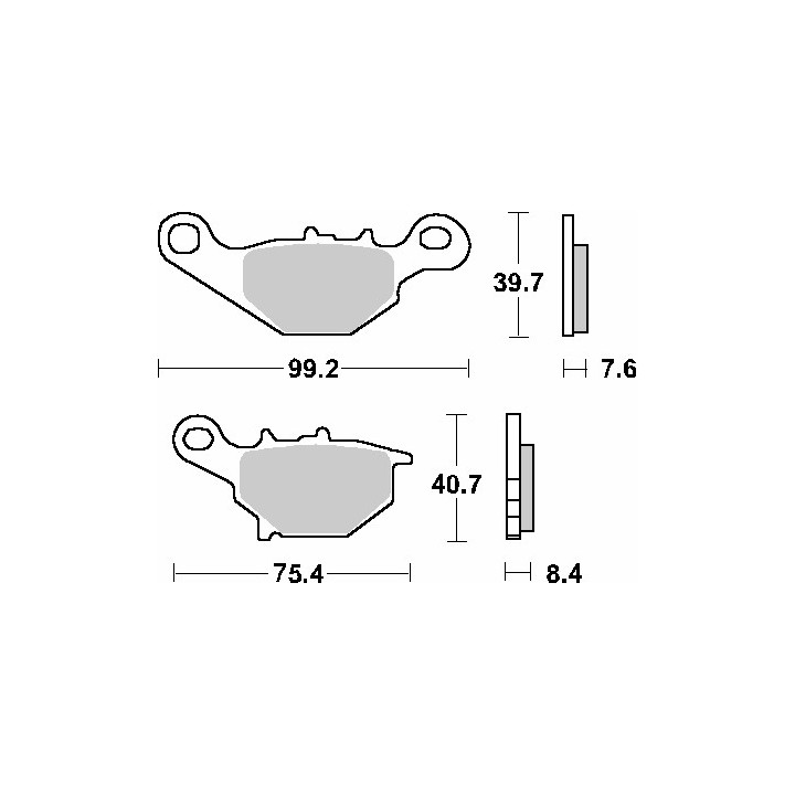 SBS klocki hamulcowe KH230 / KH396 street standart ceramic suzuki an 150 '98-'01, an 125 '94-'05, uc 125/150 '99-'02, uk 125 ve…