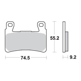 SBS klocki hamulcowe KH296 /KH265 street performance (excel) sinter