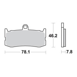 SBS klocki hamulcowe KH491 racing dual carbon triumph daytona triple 675 '09-'18