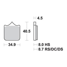SBS klocki hamulcowe KH604/4 street performance (excel) sinter bmw s 1000RR '09-'18