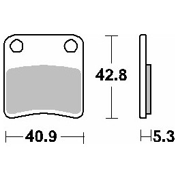 SBS klocki hamulcowe KH257/2 street standart ceramic