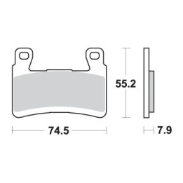 SBS klocki hamulcowe KH296 / KH265 street performance (excel) sinter