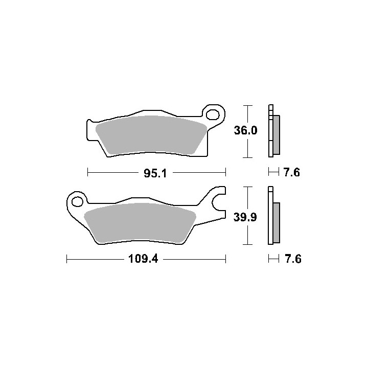 SBS klocki hamulcowe KH618 off-road racing sinter