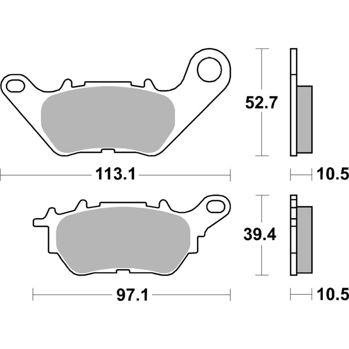 SBS klocki hamulcowe KH662 street standart ceramic pasuje do: yamaha YZF-R25 '15-'20, YZF-R3 '15-'25, MT-03 '16-'25, MT-25 '16-…