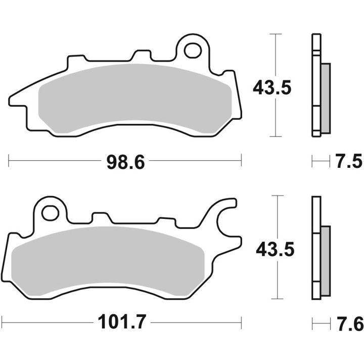 SBS klocki hamulcowe KH716 street standart ceramic honda cb 125 f '17-'21 przód