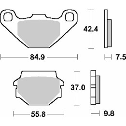 SBS klocki hamulcowe KH067 street standart ceramic