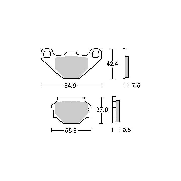 SBS klocki hamulcowe KH067 street standart ceramic