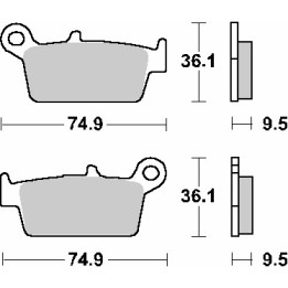 SBS klocki hamulcowe KH131 street standart ceramic