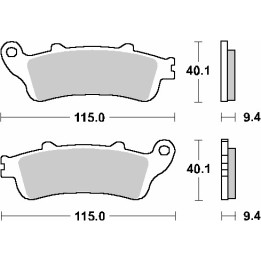 SBS klocki hamulcowe przód KH281 /KH261 street standart ceramic honda fes 125/150 pantheon '98-'06