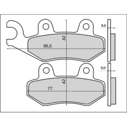 SBS klocki hamulcowe KH228 street standart ceramic