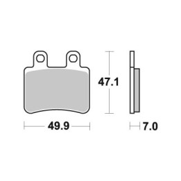 SBS klocki hamulcowe KH350 street standart ceramic