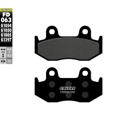 GALFER klocki hamulcowe KH092 / KH323 półmetaliczne (grubość 7,2MM) scooter