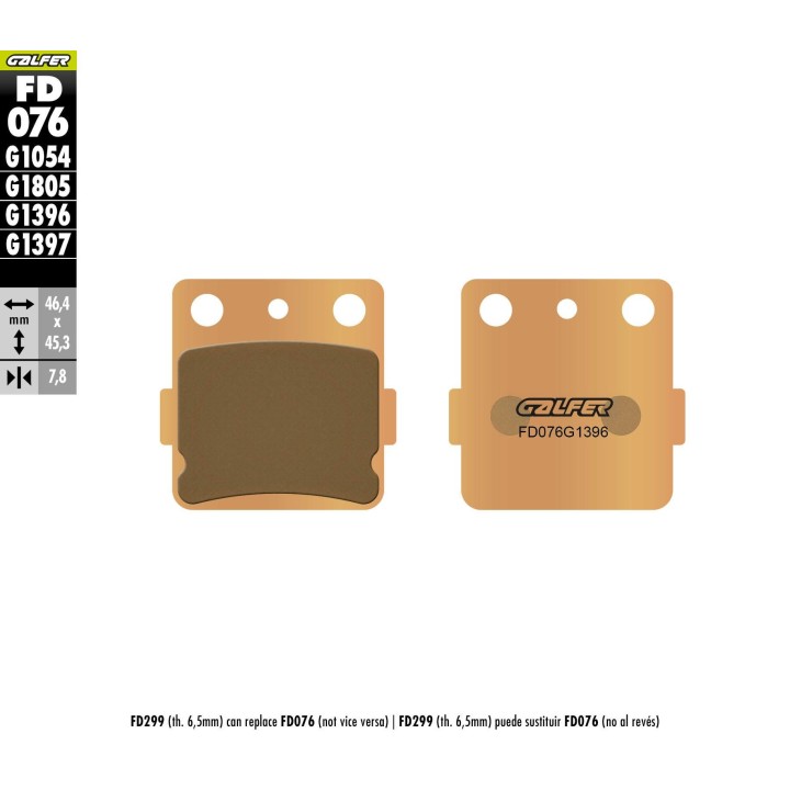 GALFER klocki hamulcowe KH084 spiek metaliczny (złote) off road