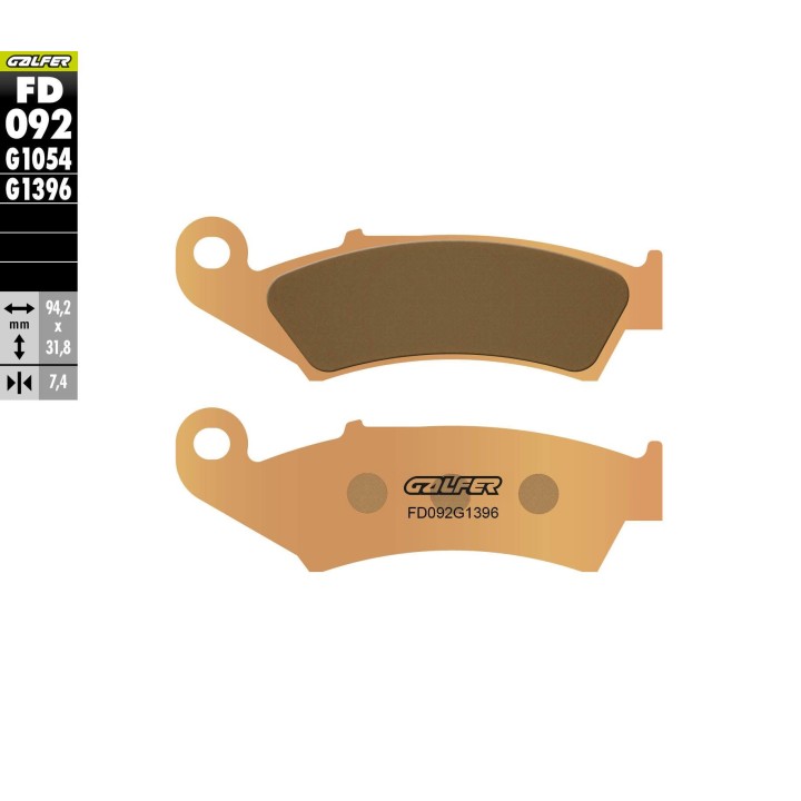 GALFER klocki hamulcowe KH125 spiek metaliczny (złote) off road