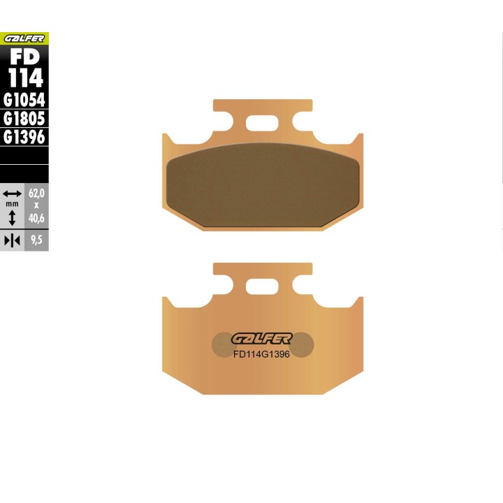 GALFER klocki hamulcowe KH152 spiek metaliczny (złote) off road