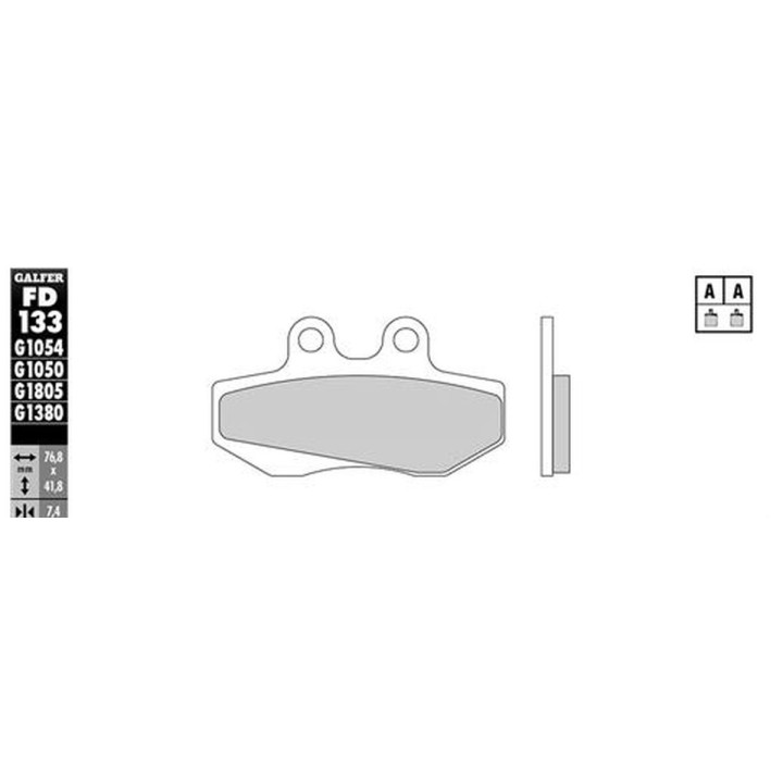 GALFER klocki hamulcowe KH167 półmetaliczne (oferta specjalna)