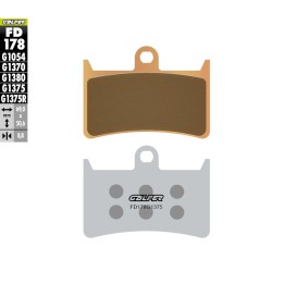 GALFER klocki hamulcowe KH252 / KH380 spiek metaliczny (złote) sport