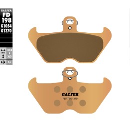 GALFER klocki hamulcowe KH407 / KH246 spiek metaliczny (złote) street bmw