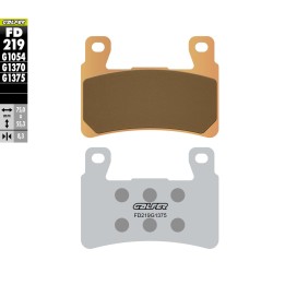 GALFER klocki hamulcowe KH265 / KH296 spiek metaliczny (złote) sport