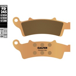 GALFER klocki hamulcowe KH324 spiek metaliczny scooter (złote) skuter