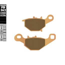 GALFER klocki hamulcowe KH401 spiek metaliczny (złote) off road suzuki rm 85 '05-'23