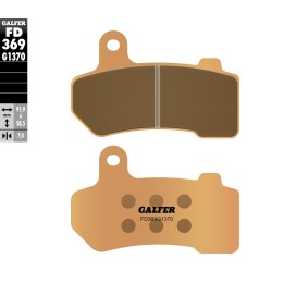 GALFER klocki hamulcowe KH409 spiek metaliczny (złote) street harley davidson