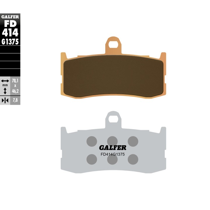 GALFER klocki hamulcowe KH491 spiek metaliczny (złote) sport triumph 675 09-12 przód