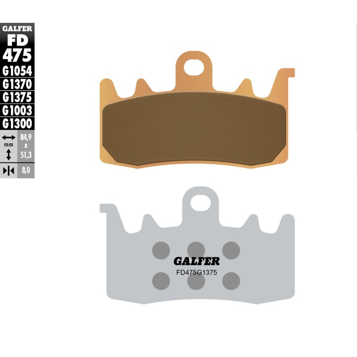 GALFER klocki hamulcowe KH630 spiek metaliczny (złote) sport
