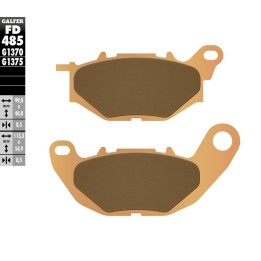 GALFER klocki hamulcowe KH663 spiek metaliczny (złote) street yamaha YZF-R3 15-23, MT-03 16-23, xmax 125 17-20, xmax 300 17-23