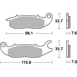 SBS klocki hamulcowe KH375 street standart ceramic
