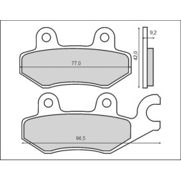 BRENTA klocki hamulcowe KH197 (organic) honda xl 125 varadero 01-11, vt 125C, kymco 50/125/200/250/300