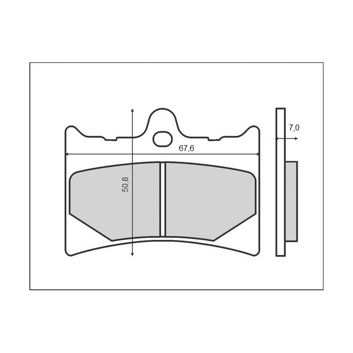 BRENTA klocki hamulcowe KH126 (organic) aprilia 125 AF1 '89-'92, rs 125 ;99-;05, gilera 125