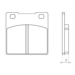 BRENTA klocki hamulcowe KH063 (organic) suzuki gs/gsx/gsf/gsxr/rf/sv- tył