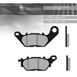 BRENTA klocki hamulcowe KH464 yamaha ybr 125 '06-'15, n-max 125 / 150 przód (ft 3152)