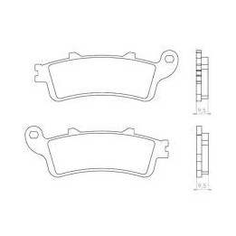 BRENTA klocki hamulcowe KH281 / KH261 spiek metaliczny (złote) (grubość 9,5MM) (ft 4023)