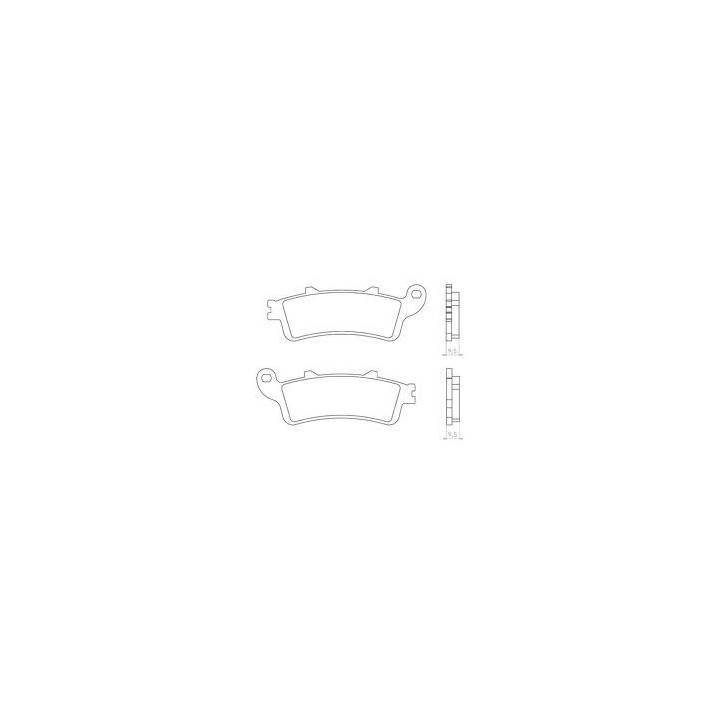 BRENTA klocki hamulcowe KH281 / KH261 spiek metaliczny (złote) (grubość 9,5MM) (ft 4023)