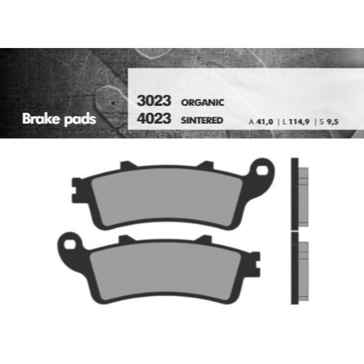 BRENTA klocki hamulcowe KH281 / KH261 spiek metaliczny (złote) (grubość 9,5MM) (ft 4023)