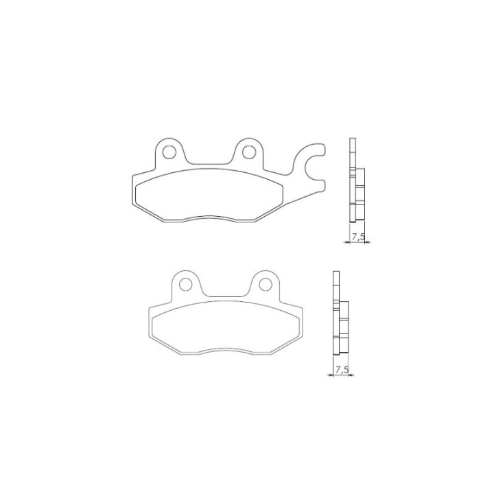 BRENTA klocki hamulcowe KH165 / KH215 spiek metaliczny (złote) (ft 4064)