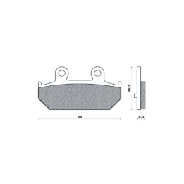 BRENTA klocki hamulcowe KH412 spiek metaliczny (złote) (ft 4104)