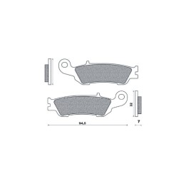 BRENTA klocki hamulcowe KH450 spiek metaliczny (złote) (ft 4105)