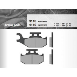 BRENTA klocki hamulcowe KH317 / KH414 spiek metaliczny (złote) (grubość 9,5MM ) (ft 4110)