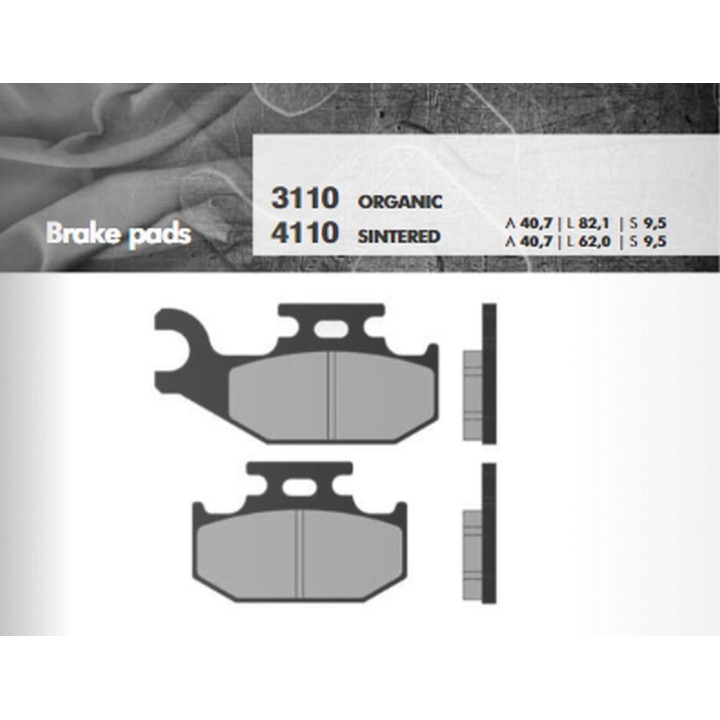 BRENTA klocki hamulcowe KH317 / KH414 spiek metaliczny (złote) (grubość 9,5MM ) (ft 4110)