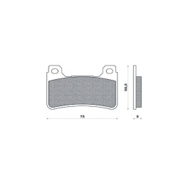 BRENTA klocki hamulcowe KH390 spiek metaliczny (złote) honda (ft 4116)