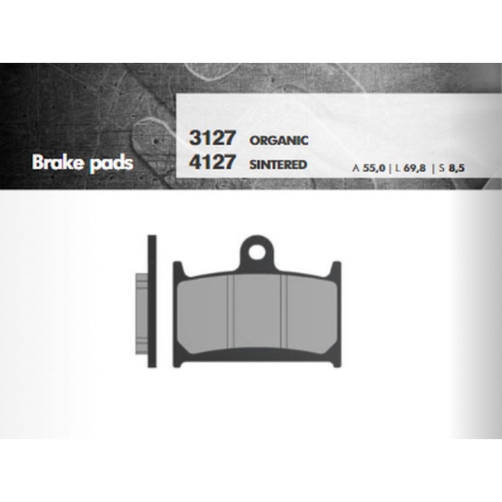 BRENTA klocki hamulcowe KH145 / KH236 spiek metaliczny (złote) (GSF1200 '96-'00, GSXR750/1100 '88-92, triumph) (ft 4127)